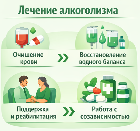 лечение алкоголизма в Северобайкальске этапы